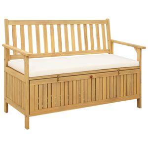 vidaXL Sitzbank mit Stauraum mit Kissen mit Speicher 120 x 63 x 84 cm