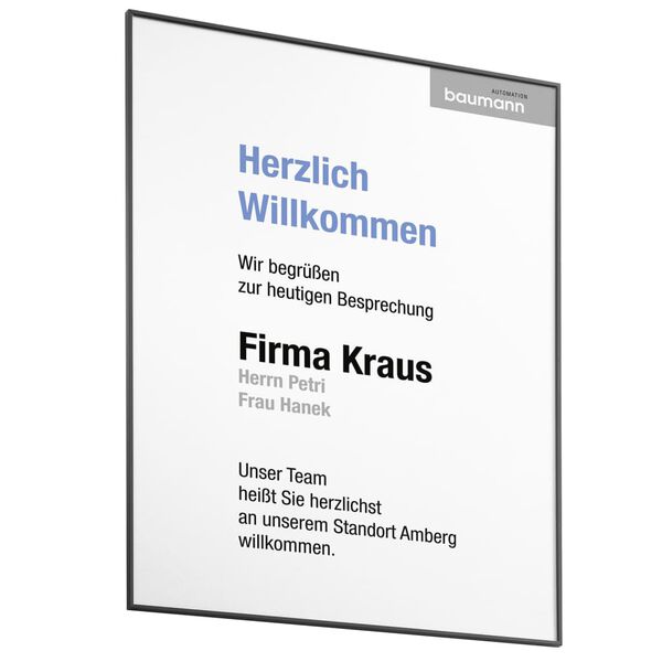 MOEDEL Info-Schild A3 Schwarz