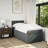 vidaXL Boxspringbett mit Matratze Dunkelgrau 90x190 cm Stoff