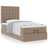 vidaXL Ottoman-Bett mit Matratze Cappuccino-Braun 90x200 cm Kunstleder