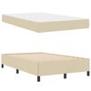 vidaXL Boxspringbett Creme 120 x 190 cm Stoff