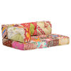 vidaXL Pouf Patchwork Stoff
