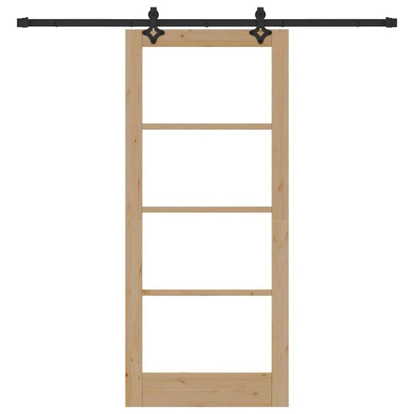 vidaXL Schiebet&uuml;r ORKDAL Nat&uuml;rlich und Schwarz 86 x 198,5 cm