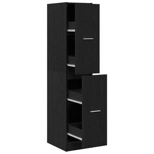 vidaXL Apothekerschrank Schwarze Eiche 30 x 41 x 144,5 cm Holzwerkstoff