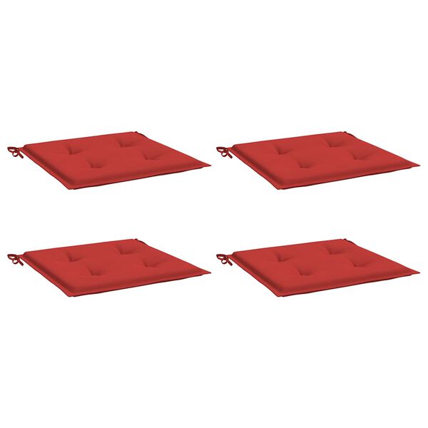 vidaXL Gartenstuhl-Kissen 4 Stk. Rot 50x50x4 cm Oxford-Gewebe