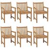 vidaXL 7-teiliges Garten-Ess-Set 140 x 80 cm Massivholz Teak
