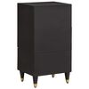 vidaXL Sideboard mit Regal Schwarz 40 x 33 x 75 cm Massivholz Mango