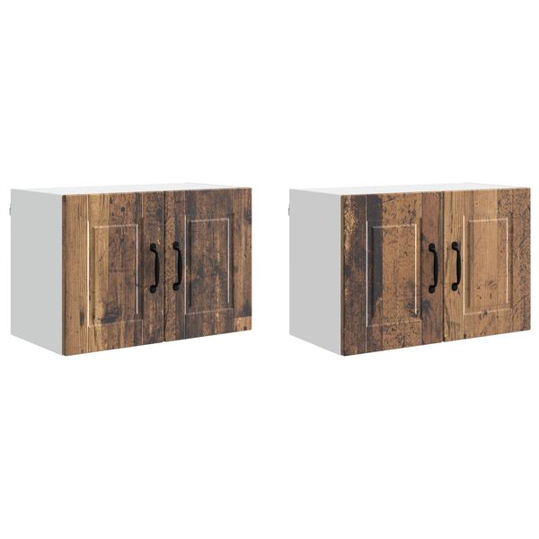 vidaXL K&uuml;chenschrank 2 pcs Altholz 60 x 31 x 40 cm Holzwerkstoff