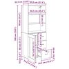 vidaXL Highboard Altholz 69,5 x 34 x 180 cm Engineered Wood und Glas