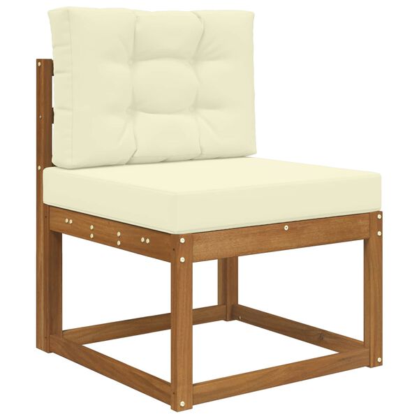 vidaXL Sofakissen f&uuml;r drau&szlig;en 2 pcs Creme Polyester