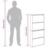 vidaXL Schuhschrank mit 4 F&auml;chern Spiegel Wei&szlig; 63&times;17&times;134 cm