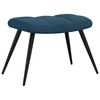 vidaXL Relaxsessel mit Hocker Blau Samt