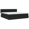 vidaXL Bett mit Stauraum und LED mit LED Schwarz 200 x 200 cm Stoff