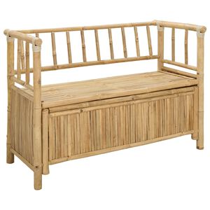 vidaXL Garten-Aufbewahrungsbank 110 x 47 x 80 cm Bambus Natur