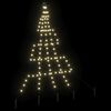 vidaXL LED Weihnachtsbaum mit Erdspie&szlig;en Warmes Wei&szlig; 182 cm Metall