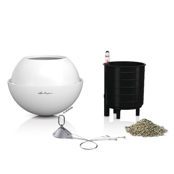 LECHUZA H&auml;ngeampel BOLA Color 23 ALL-IN-ONE Wei&szlig;