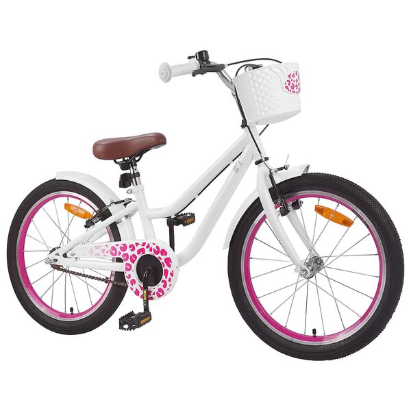 vidaXL Kinderfahrrad 18 Zoll f&uuml;r 5-7 Jahre alt Wei&szlig;