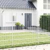 vidaXL Gartenzaun 4 pcs Wei&szlig; 170 x 225 cm Pulverbeschichteter Stahl