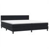 vidaXL Boxspringbett mit Matratze & LED Schwarz 180x210 cm Samt