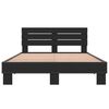 vidaXL Bettgestell Schwarz 140x190 cm Holzwerkstoff und Metall