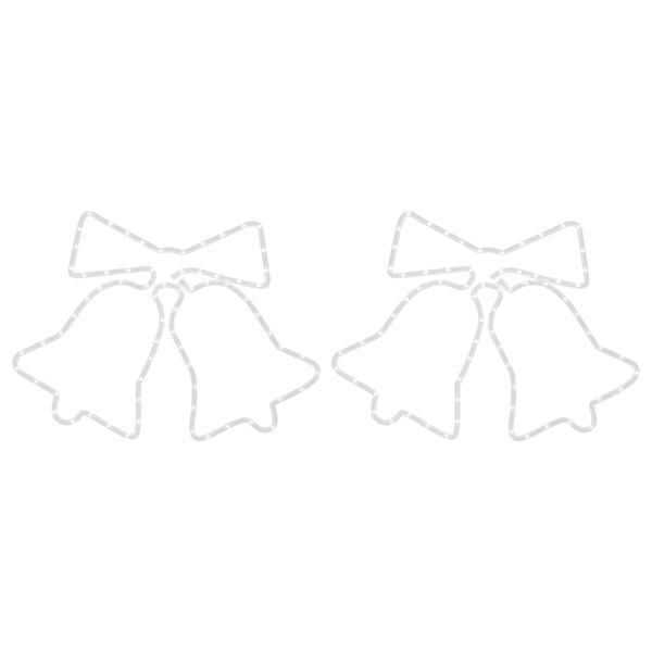 vidaXL LED-Silhouetten 2 Stk. Weihnachtsglocken mit 72 LEDs 50x56 cm