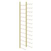 vidaXL Wand-Weinregal f&uuml;r 36 Flaschen 2 Stk. Golden Eisen