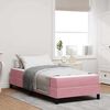 vidaXL Boxspringbett mit Matratze Rosa 90 x 210 cm Stoff