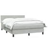 vidaXL Boxspringbett mit Matratze Hellgrau 160x210 cm Samt