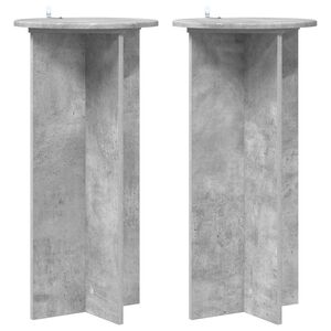 vidaXL Pflanzenst&auml;nder 2 pcs Betongrau 40 x 40 x 80 cm Holzwerkstoff