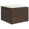vidaXL 5-tlg. Garten-Sofagarnitur mit Kissen Braun Poly Rattan