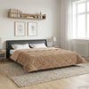 vidaXL Sommerdecke Taupe 220 x 260 cm Mikrofaser und Teddy-Fleece