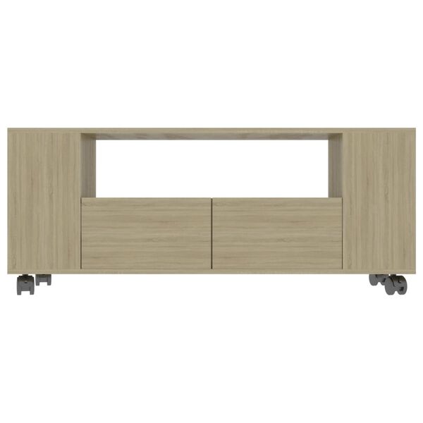 vidaXL TV-Schrank Sonoma-Eiche 120x35x48 cm Holzwerkstoff