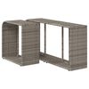 vidaXL Outdoor-Rgale 2 Stk. Grau Poly Rattan