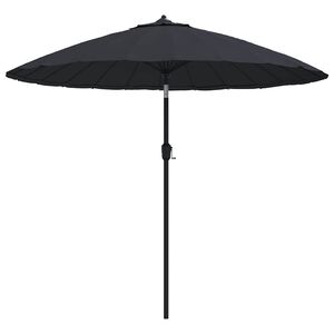 vidaXL Sonnenschirm mit Aluminium-Mast 250 cm Schwarz