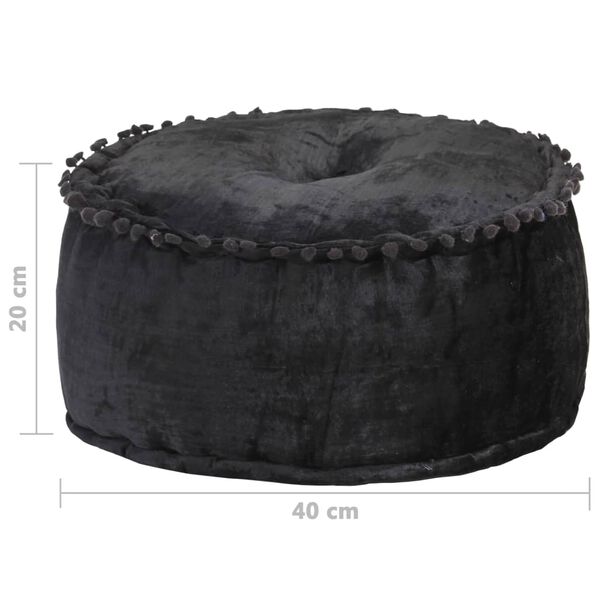 vidaXL Pouf Rund Samt 40×20 cm Anthrazit