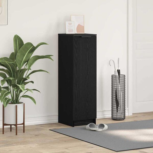 vidaXL Schuhschrank Schwarze Eiche 29.5 x 35 x 101 cm Holzwerkstoff