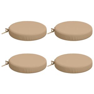 vidaXL Sitzkissen SOEST 4 stk. 100 % Polyester Sand &Oslash; 35 x 7 cm