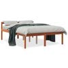 vidaXL Seniorenbett Wachsbraun 140x190 cm Massivholz Kiefer