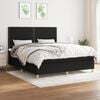 vidaXL Boxspringbett mit Matratze Schwarz 160x200 cm Stoff