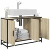 vidaXL Badezimmer-Waschbeckenschrank Sonoma-Eiche 90 x 33 x 60 cm Holzwerkstoff