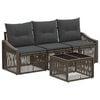 vidaXL Gartensofa-set 4 pcs Grau Poly-Rattan