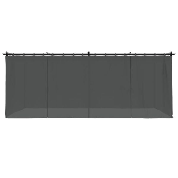 vidaXL Pavillon mit Vorhängen Anthrazit 6x3 m Stahl