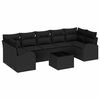 vidaXL Gartensofa-set Schwarz 55 x 55 x 37 cm Poly-Rattan