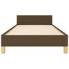 vidaXL Bettgestell ohne Matratze Dunkelbraun 90x190 cm Stoff