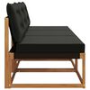 vidaXL 3 St&uuml;ck Outdoor Mittelsofa Massivholz Akazie Natur