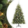 vidaXL K&uuml;nstlicher klappbarer Weihnachtsbaum mit Tannenzapfen 180 cm