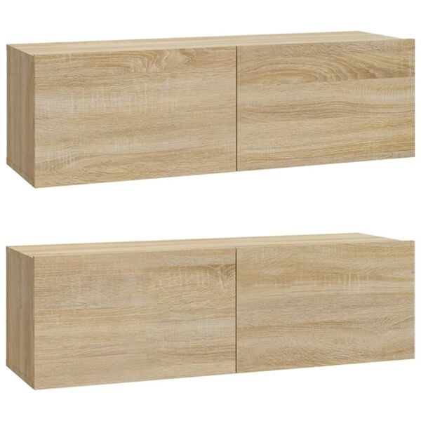 vidaXL 6-tlg. TV-Schrank-Set Sonoma-Eiche Holzwerkstoff