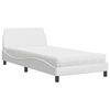 vidaXL Bett mit Matratze "Dover" Wei&szlig; 100x200 cm Kunstleder