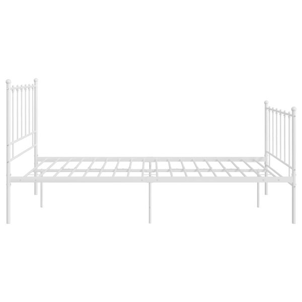 vidaXL Bett Weiß Metall 120x200 cm