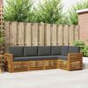 vidaXL Sofagarnituren 5 pcs Natur und Anthrazit Massivholz Akazie